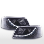 Scheinwerfer Set VW Bus T5 Daylight LED Tagfahrlicht 2003 bis 2009 schwarz(1)