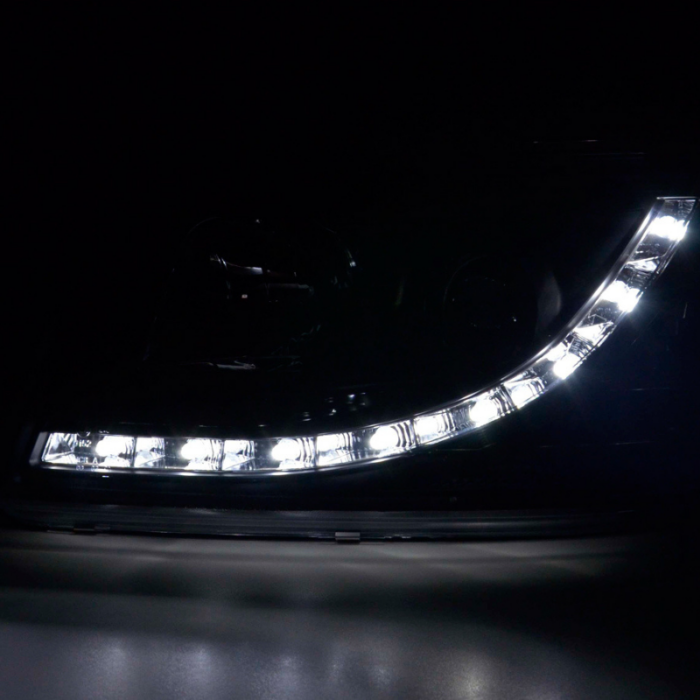 Scheinwerfer Set VW Bus T5 Daylight LED Tagfahrlicht 2003 bis 2009 schwarz(2)